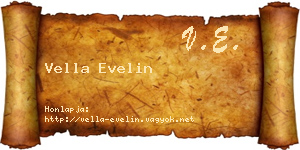 Vella Evelin névjegykártya